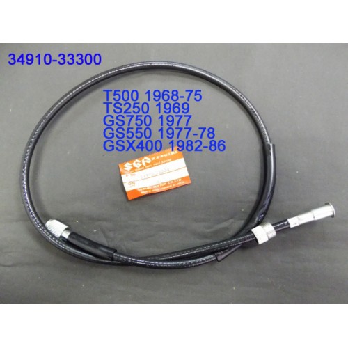 Suzuki T500 TS250 GS550 GS750 GSX400 Speedo Cable Speedometer Wire 34910-33300 free post