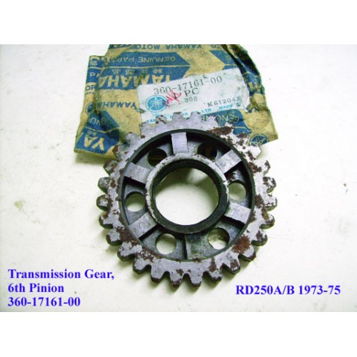 Yamaha RD250 Transmission Gear - 6th Pinion 360-17161-00 free post