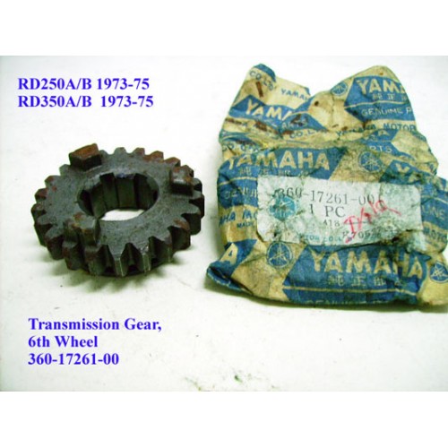 Yamaha RD250 RD350 Transmission Gear - 6th Wheel 360-17261-00 free post