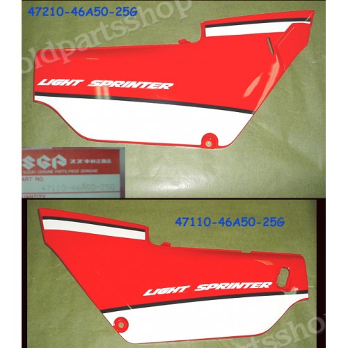 Suzuki RG125 Frame Cover LH + RH - 47110-46A50-25G & 47210-46A50-25G
