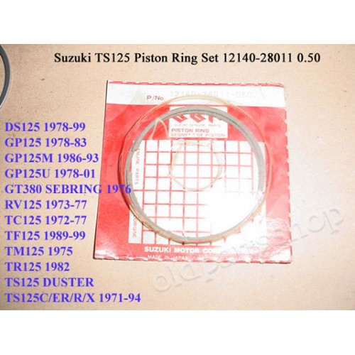 Suzuki GT380 TC125 TS125 RV125 Piston Ring 0.50 12140-28011 050 free post