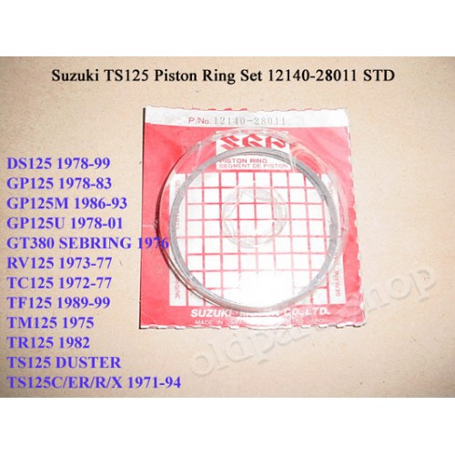 Suzuki GP125 DP125 TM125 TS125 RV125 Piston Ring STD Size 12140-28011 free post
