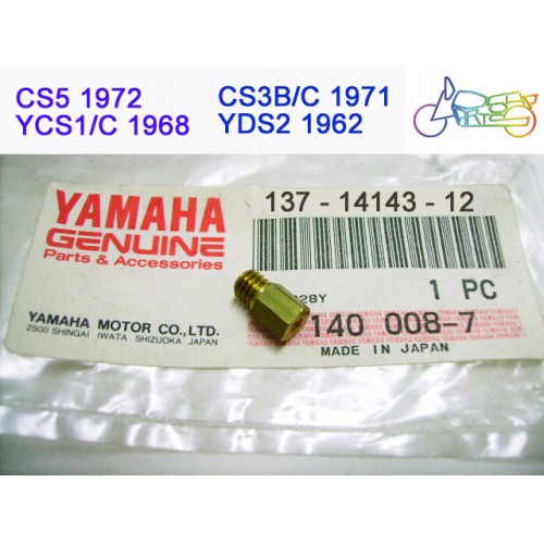 Yamaha YCS1 CS3 CS5 YDS2 Carburetor Main Jet #60 PN: 137-14143-12 free post 