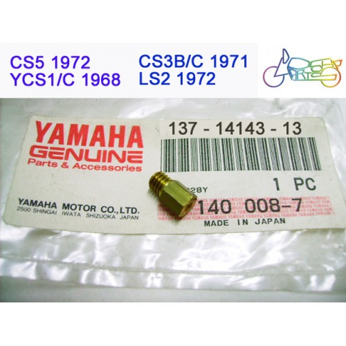 Yamaha YCS1 CS3 CS5 LS2 Carburetor Main Jet #65 PN: 137-14143-13 free post 