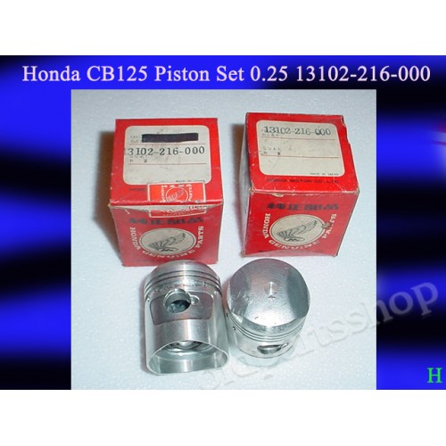 Honda CB93 Piston 0.25 x2 NOS CB125 PISTON 1st Over Size 13102-216-00 free post