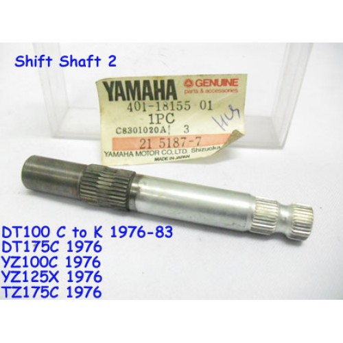Yamaha DT100 DT175 YZ100 YZ125 YZ175 Shift Shaft 401-18155-01