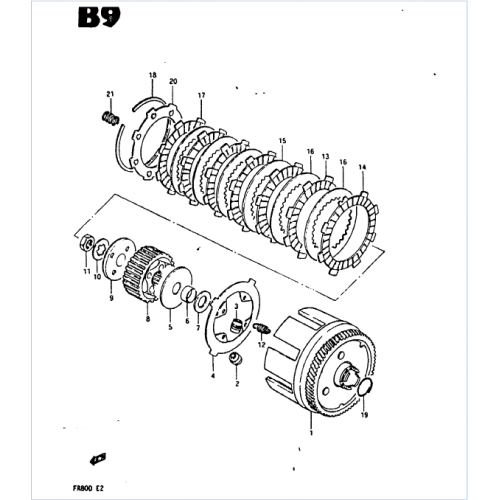 Suzuki FR80 Clutch Sleeve Hub 21530-06012