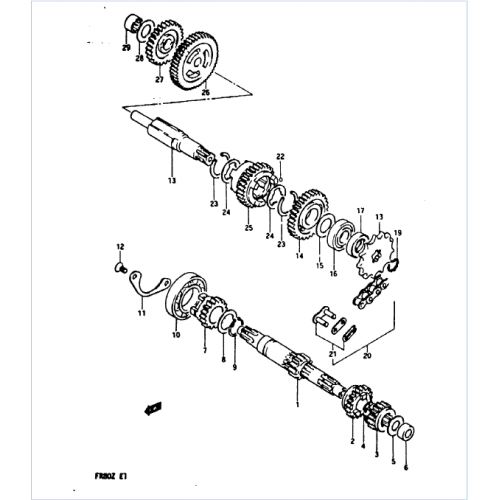 Suzuki FR80 Transmission Gear 24221-19300