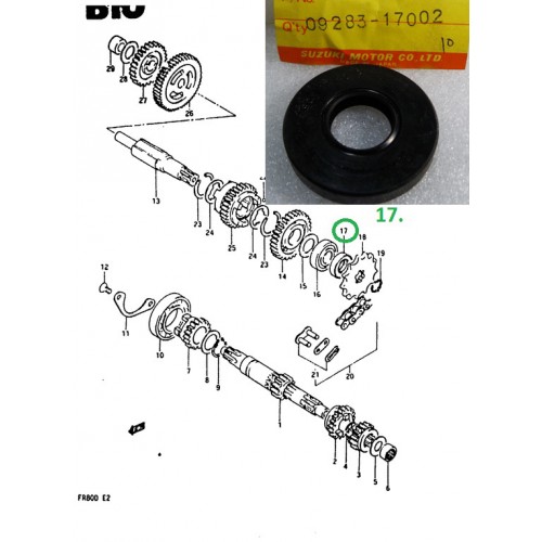 Suzuki FR80 FR80D 1983 Transmission Oil Seal OEM 09283-17002 free post