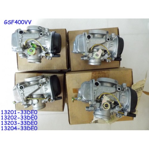 Suzuki GSF400 Carburetor Set of 4 CARBS 13201-33DE0, 13202-33DE0, 13203-33DE0, 13204-33DE0