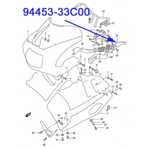 Suzuki GSX-R400 Air Duct 1990-1994 Air Intake Joint 94453-33C00 GSXR400 free post 
