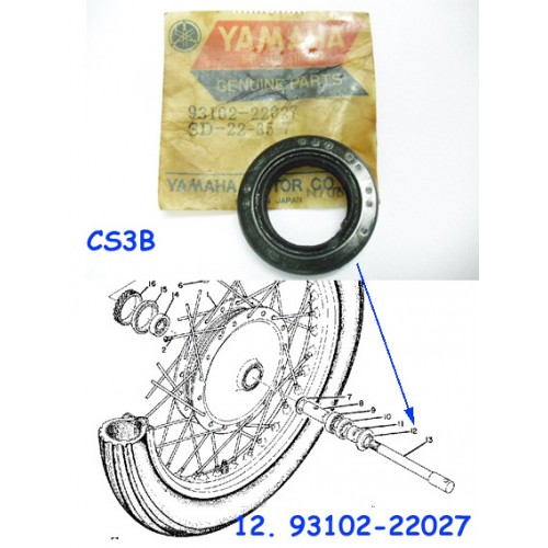 Yamaha YCS1 CS3 Front Wheel Oil Seal NOS 93102-22027 free post