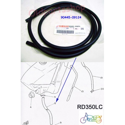Yamaha RD350LC RD250LC DT250 DT400 Oil Tank Hose OEM OIL TANK PIPE 90445-090F6 free post