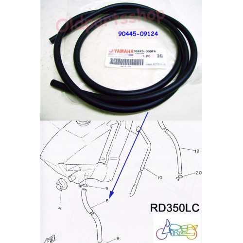 Yamaha RD350LC RD250LC DT250 DT400 Oil Tank Hose OEM OIL TANK PIPE 90445-090F6 free post