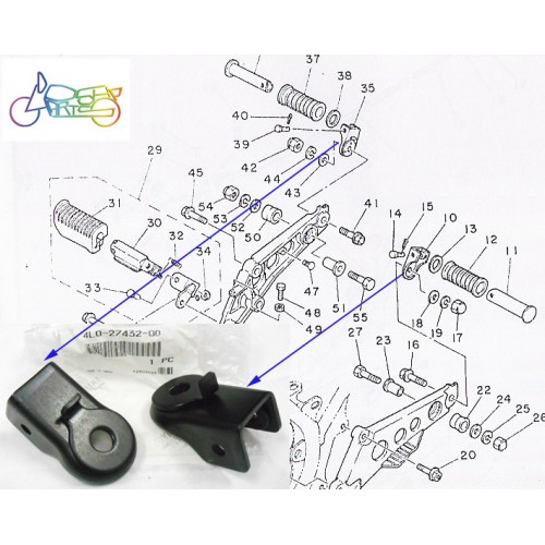 Yamaha RD250LC RD350LC Footrest Bracket 4L0-27432-00 x2