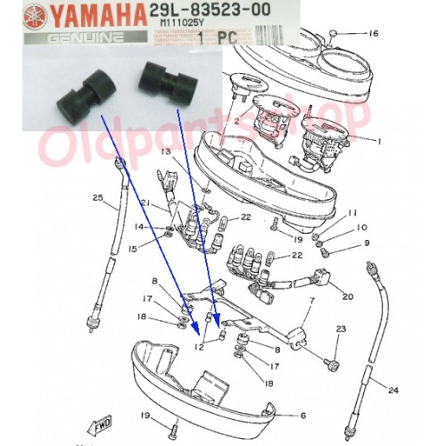 Yamaha RD350YPVS RZ350 Meter Bracket Rubber Damper x2pcs  29L-83523-00 free post