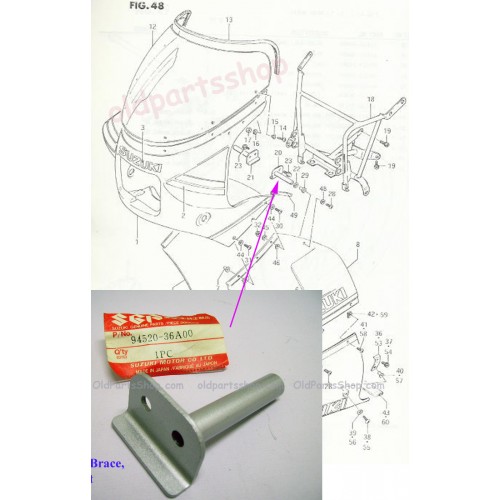 Suzuki RG125 Cowling Brace 94520-36A00 free post