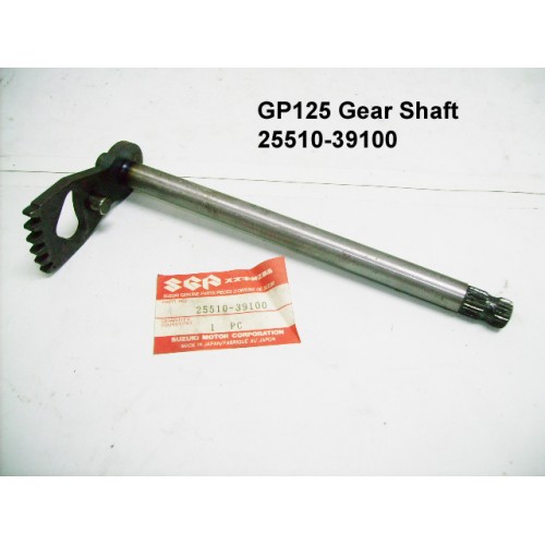 Suzuki GP100 GP125 Shift Shaft Assy 25510-39100 Gear Shaft free post