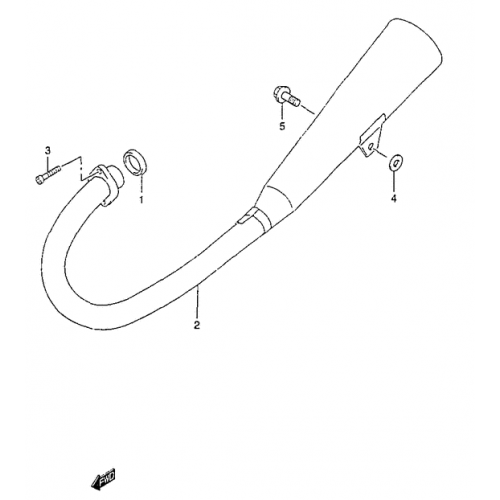 Suzuki GZ125 Exhaust Pipe 1998-2000 PN: 14305-12F00