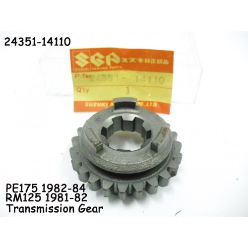 Suzuki RM125 PE175 Transmission Gear 5th Driven 24351-14110