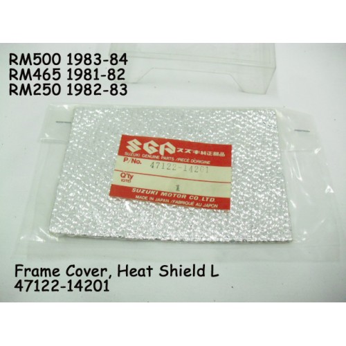 Suzuki RM250 RM425 RM500 Side Cover Heat Shield L 47122-14201 Frame Cover