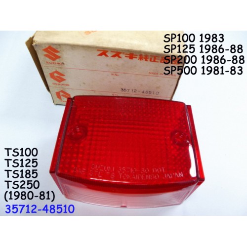 Suzuki SP100 SP125 SP200 SP500 TS100 TS125 TS185 TS250 Taillight Lens 35712-48510 free post