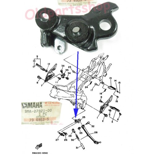 Yamaha TZR125 TZR250 Side Stand Bracket 3MA-27321-00 free post