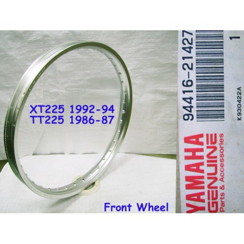 Yamaha TT225 XT225 Front Wheel Rim 94416-21427