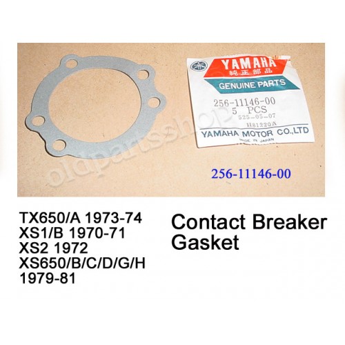 Yamaha TX650 XS1 XS2 XS650 Contact Breaker Gasket 256-11146-00