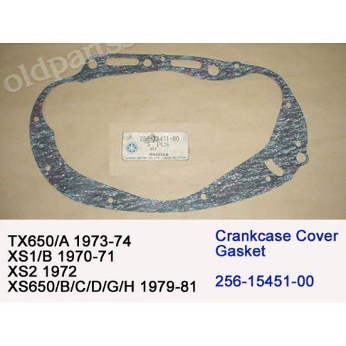 Yamaha TX650 XS1 XS2 XS650 Crankcase Cover Gasket 256-15451-00