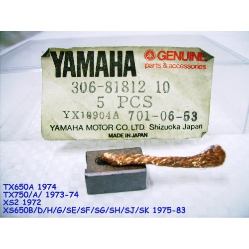 Yamaha XS2 XS650 TX650 TX750 Carbon Brush 2 PN: 306-8181-10 Generator