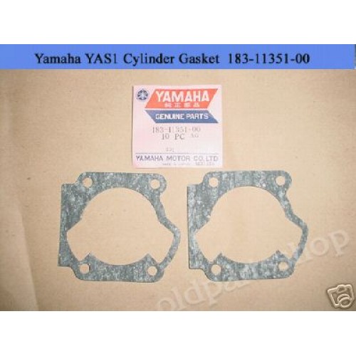 Yamaha YAS1 YAS2 Cylinder Block Gasket x2 YAS1C AS2 AS2C CYL BASE 183-11351-00