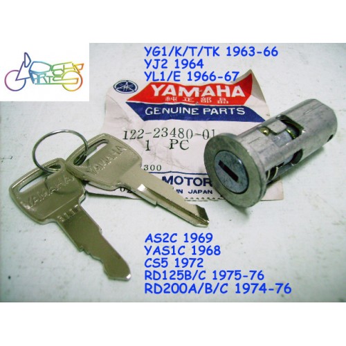 Yamaha YG1 YL1 YJ2 YAS1 AS2C YAS3 RD125 RD200 Steering Lock w/ Keys 122-23480-01 free post