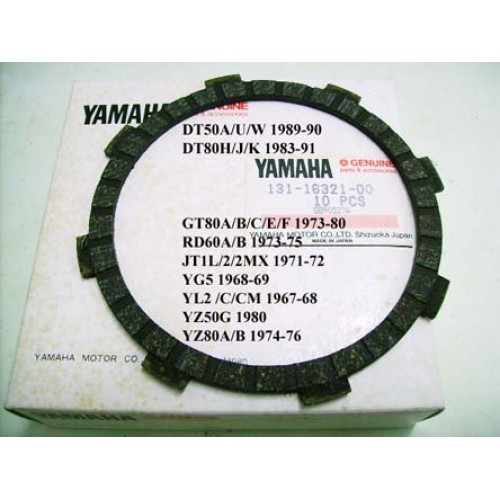 Yamaha RD60 YG5 YL2 JT1 JT2 YZ50 YZ80 DT50 DT80 Clutch Friction Plate 131-16321-00 free post
