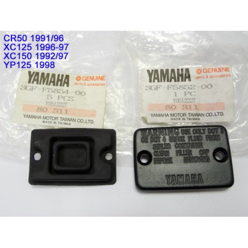Yamaha CR50 XC125 XC150 YP125 Master Cylinder Cap and Diaphragm 3GF-F5852-00 & 3GF-F5854-00 free post
